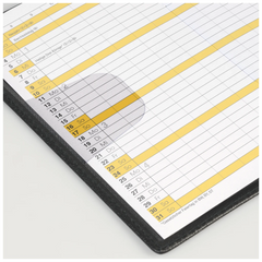 Taschenkalender Mod. 746 2027 | A6, Leder, schwarz
