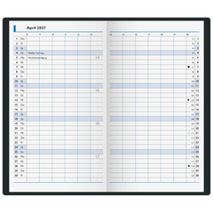 Taschenkalender Mod. 750 2027 | A6, Kunststoff, schwarz