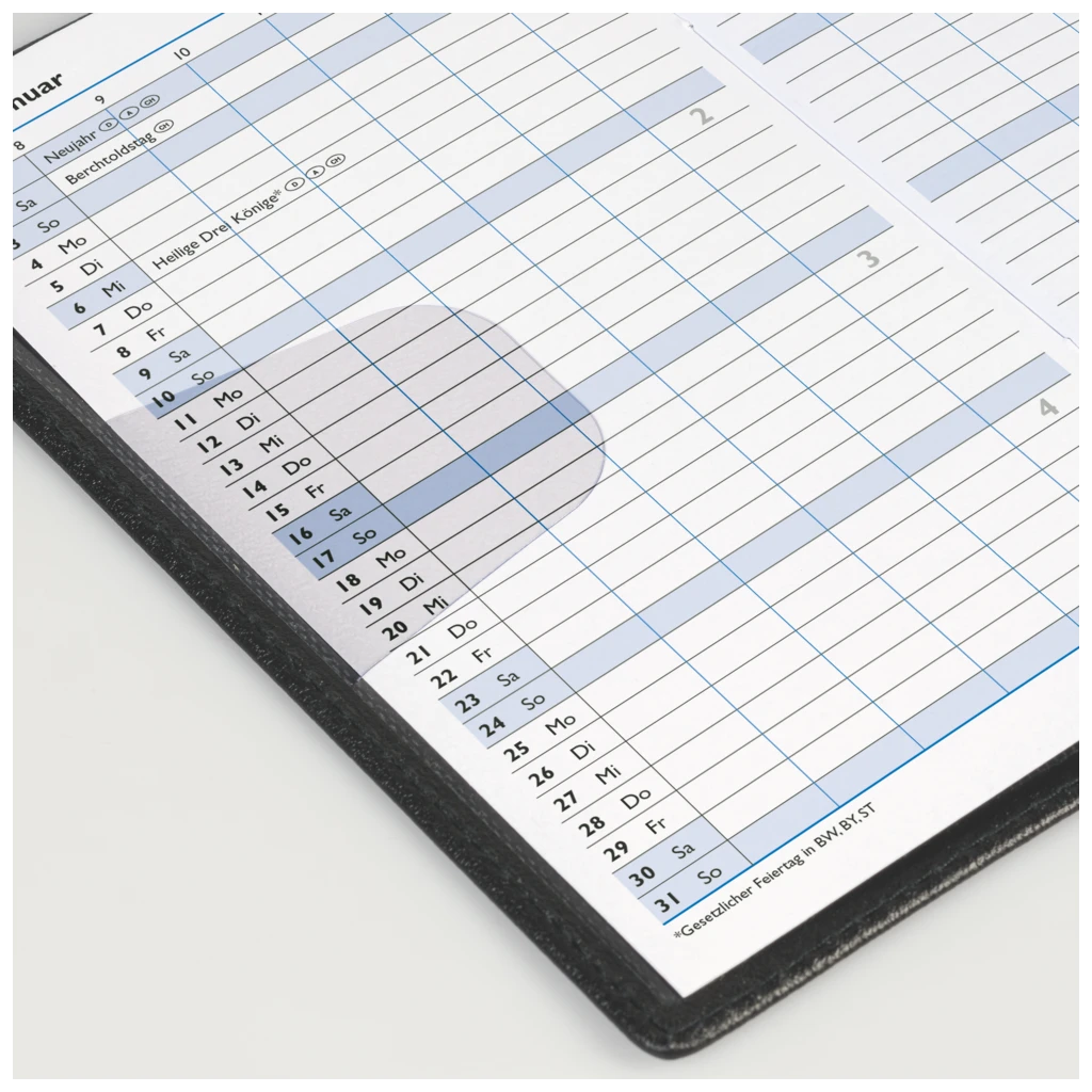 Taschenkalender Mod. 750 2027 | A6, Kunststoff, schwarz