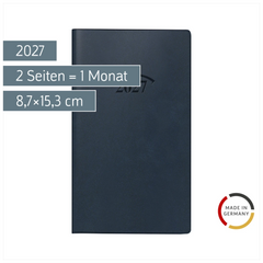 Taschenkalender Mod. 751 2027 | A6, Kunststoff, dunkelblau