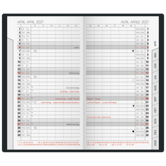 Taschenkalender Mod. 751 2027 | A6, Kunststoff, silber