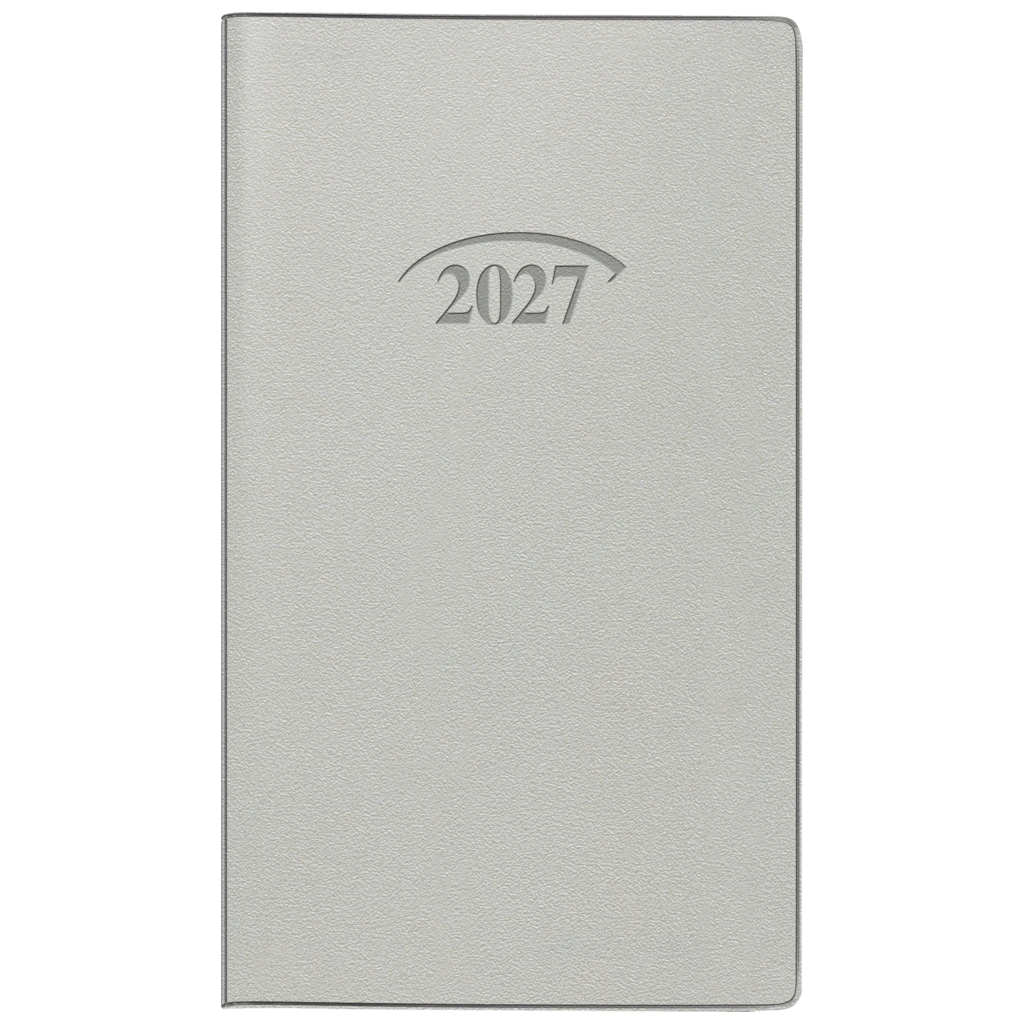 Taschenkalender Mod. 751 2027 | A6, Kunststoff, silber