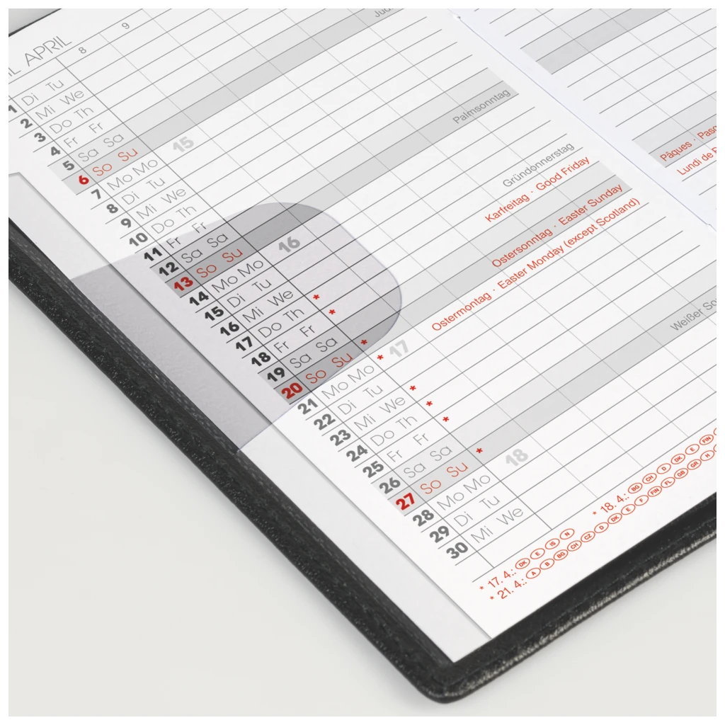 Taschenkalender Mod. 751 2027 | A6, Kunststoff, silber