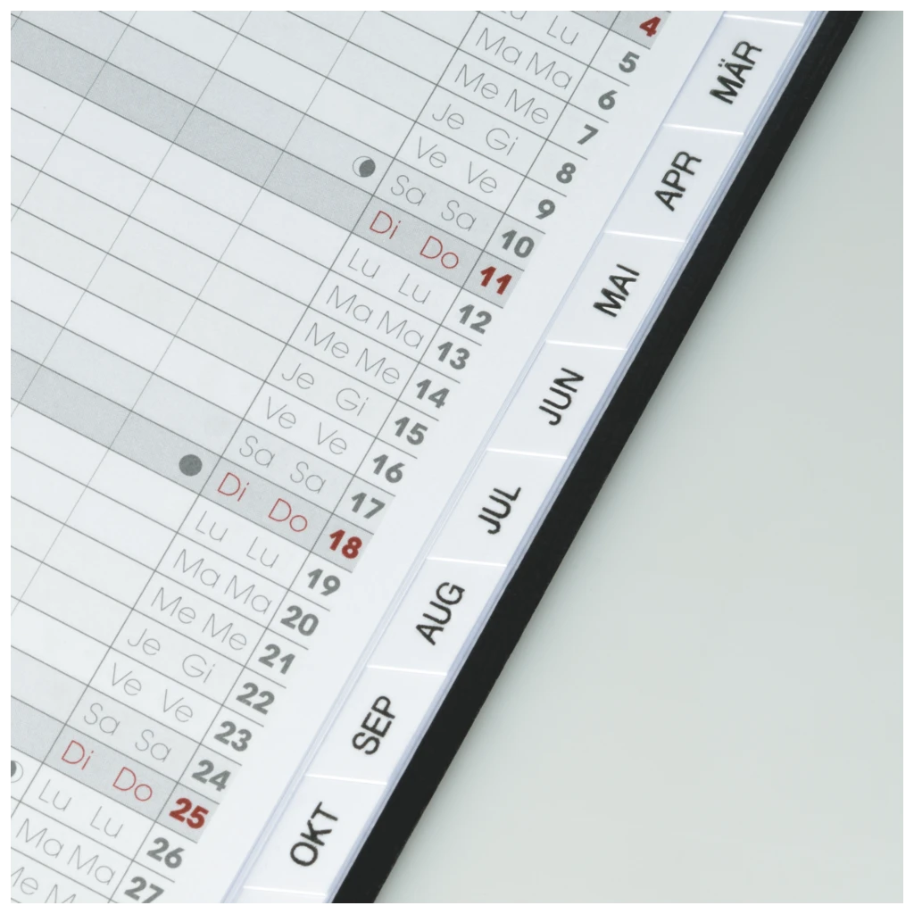 Taschenkalender Mod. 751 2027 | A6, Kunststoff, silber