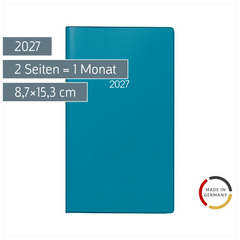 Taschenkalender Mod. 753 2027 | A6, Kunststoff, petrol