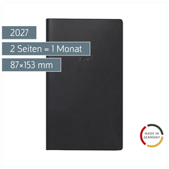 Taschenkalender Mod. 753 2027 | A6, Kunststoff, schwarz