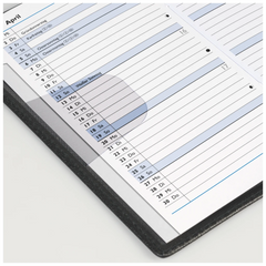 Taschenkalender Mod. 753 2027 | A6, Kunstleder, blau