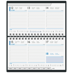 Taschenkalender Mod. 755 2027 | A6 quer, Leder, schwarz