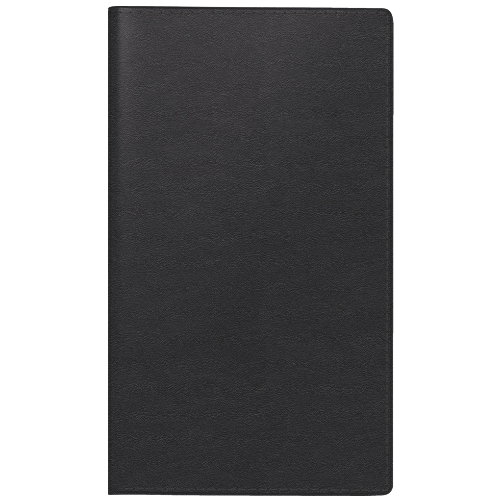 Taschenkalender Mod. 755 2027 | A6 quer, Leder, schwarz