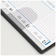 Taschenkalender Mod. 755 2027 | A6 quer, Leder, schwarz