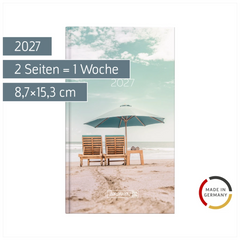 Taschenkalender Design Line Mod. 756 2027 „Sunbeds“ | A6, Papier