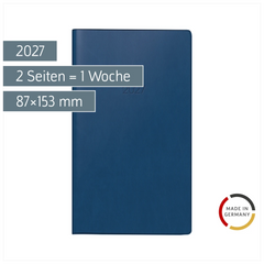 Taschenkalender Mod. 756 2027 | A6, Kunststoff, dunkelblau