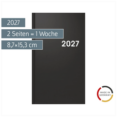 Taschenkalender Colour Line Mod. 756 2027 | A6, Kunststoff, schwarz