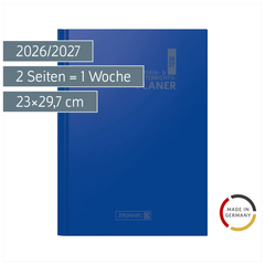 Lehrerkalender 2026/2027 Termin- & Unterrichtsplaner | A4, Kunststoff, blau