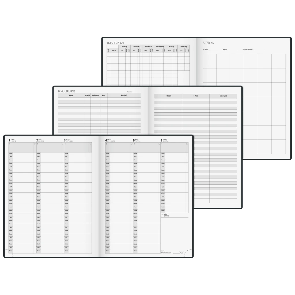 Lehrerkalender 2026/2027 Termin- & Unterrichtsplaner | A4, Kunststoff, blau