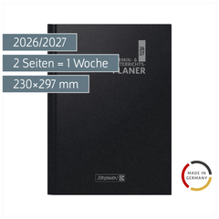 Lehrerkalender 2026/2027 Termin- & Unterrichtsplaner | A4, Kunststoff, schwarz