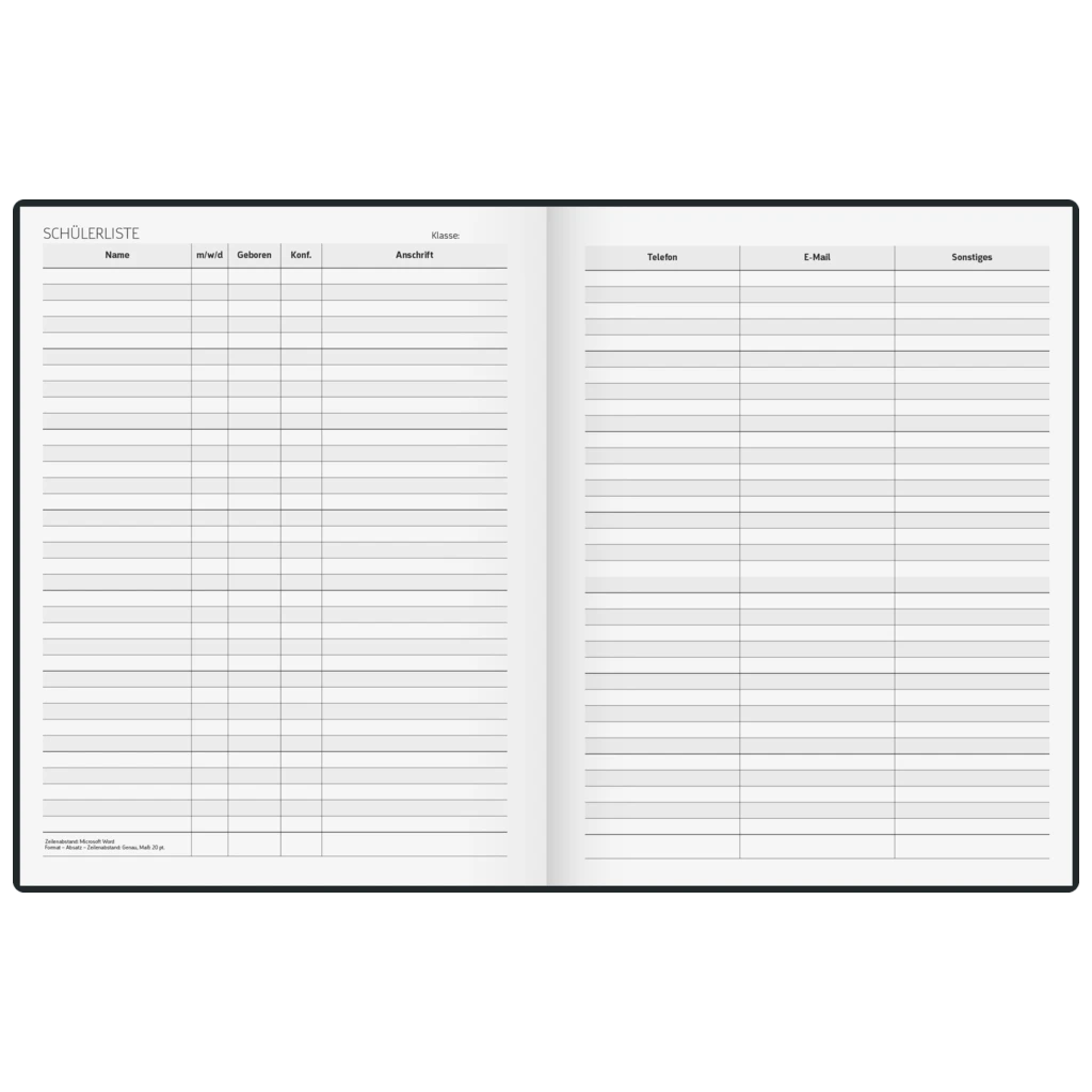 Lehrerkalender 2027/2028 Termin- & Unterrichtsplaner | A4, Kunststoff, schwarz