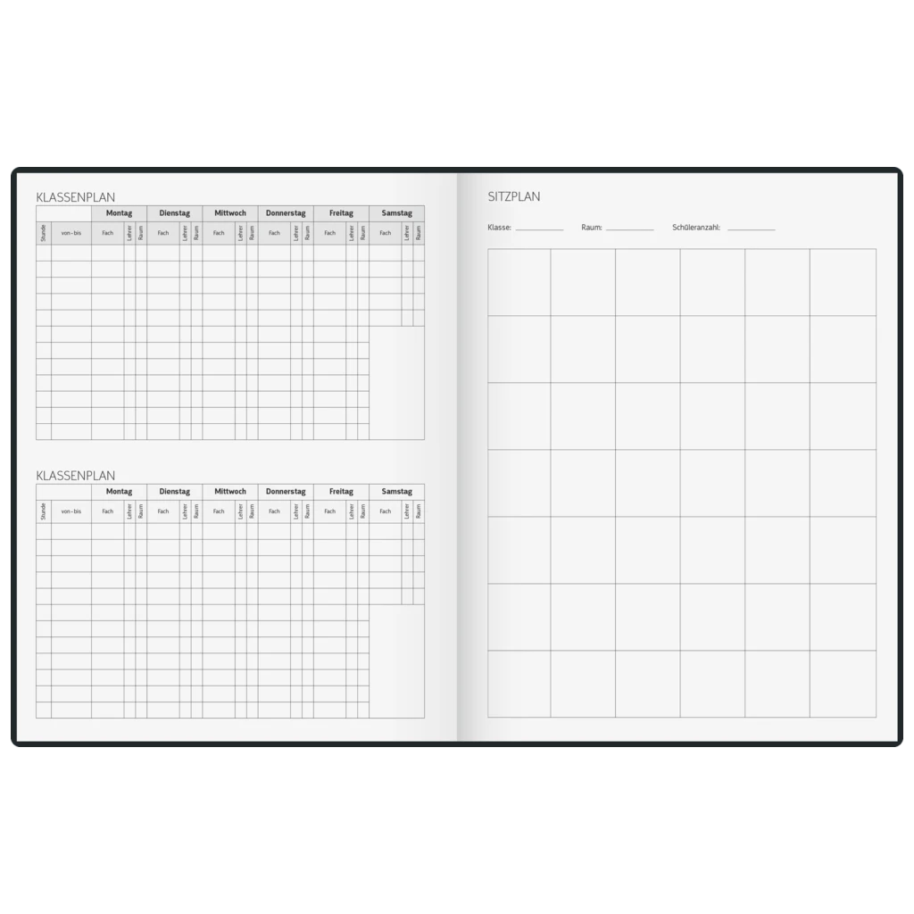 Lehrerkalender 2027/2028 Termin- & Unterrichtsplaner | A4, Kunststoff, schwarz