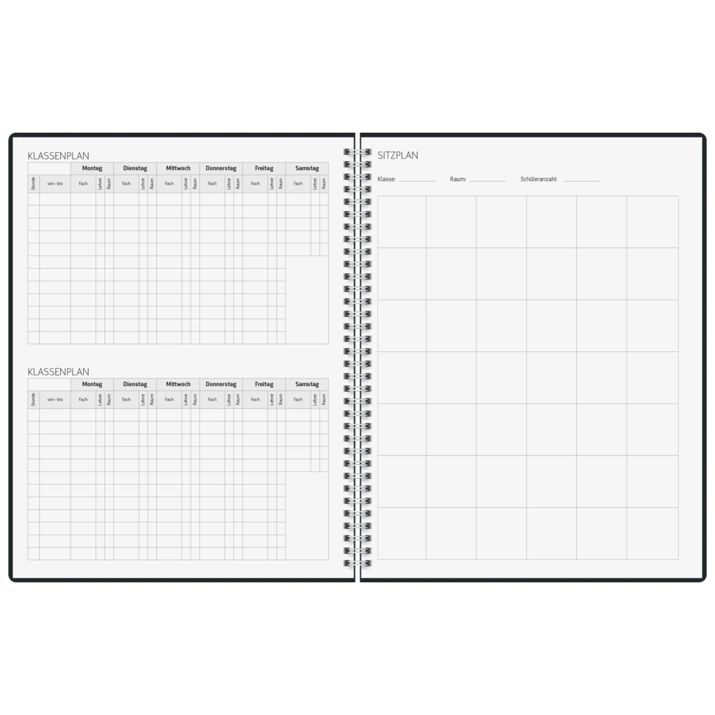 Lehrerkalender 2027/2028 Termin- & Unterrichtsplaner | A4, Kunststoff, schwarz