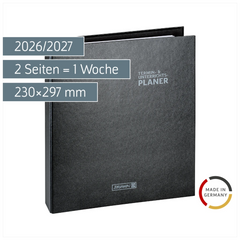 Lehrerkalender 2026/2027 Ringbuch | A4+, Kunststoff, schwarz