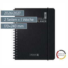 Lehrerkalender 2026/2027 Termin- & Unterrichtsplaner | A5, Kunststoff, schwarz