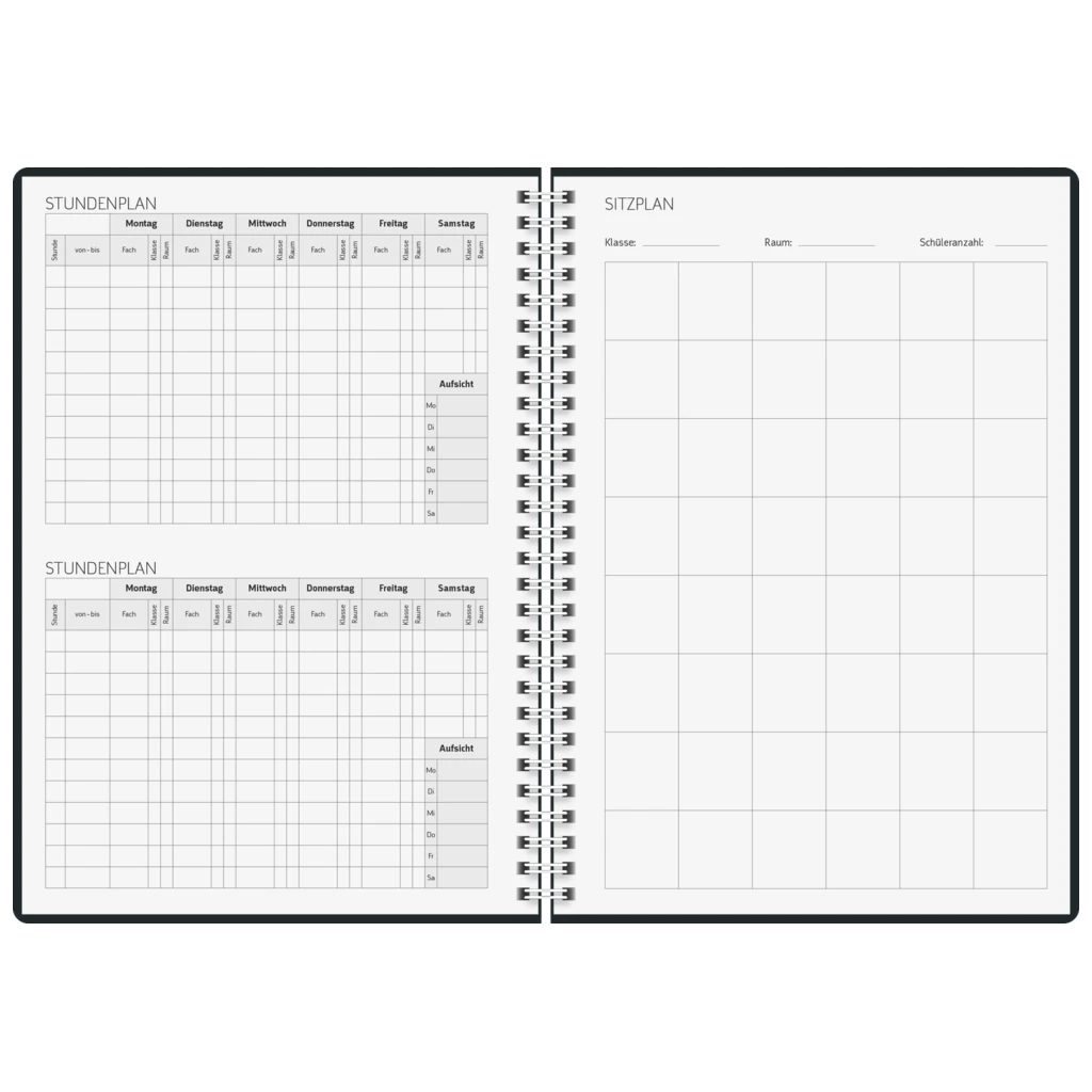 Lehrerkalender 2027/2028 Termin- & Unterrichtsplaner | A5, Kunststoff, schwarz