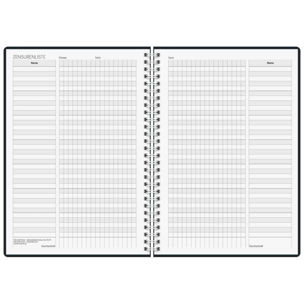 Lehrerkalender 2027/2028 Termin- & Unterrichtsplaner | A5, Kunststoff, schwarz