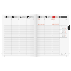 Buchkalender Mod. Manager Wt 7 weektimer 2027 | 21×26 cm, Kunstleder, braun