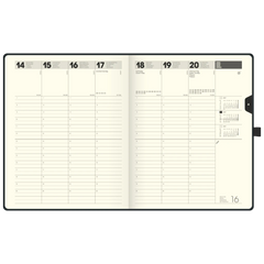 Buchkalender Kompagnon Mod. 761 66 2027 | 21×26 cm, Kunststoff, schwarz