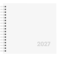 Buchkalender Mod. 762 2027 | 162×150 mm, Karton, weiß