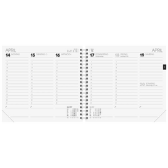 Buchkalender Mod. 762 2027 | 162×150 mm, Kunststoff, schwarz