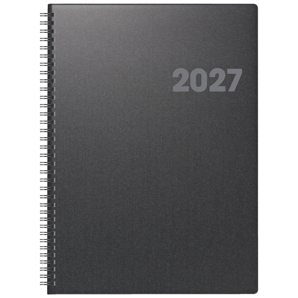 Buchkalender Mod. 763 2027 | A4, Kunststoff, vulkanschwarz