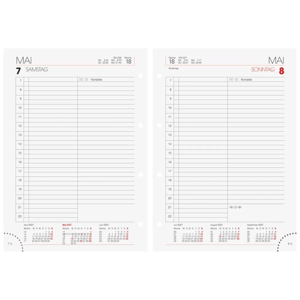 Tages-Ersatzkalendarium Mod. 765 2027 | 143×202 mm