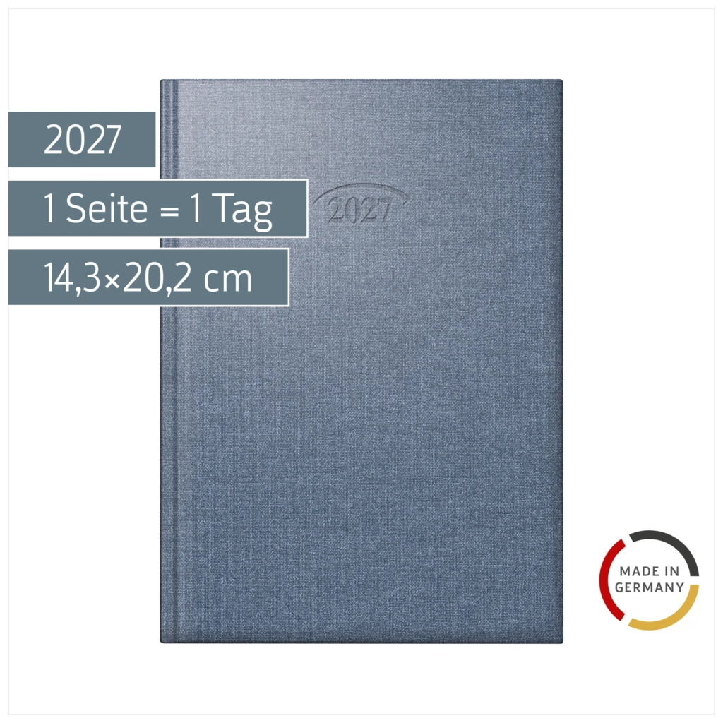 Buchkalender Mod. 765 2027 | A5, Kunststoff, cosmosblau