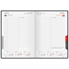 Buchkalender Mod. 765 2027 | A5, Kunststoff, vulkanschwarz