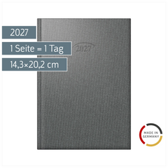 Buchkalender Mod. 765 2027 | A5, Kunststoff, stratossilber