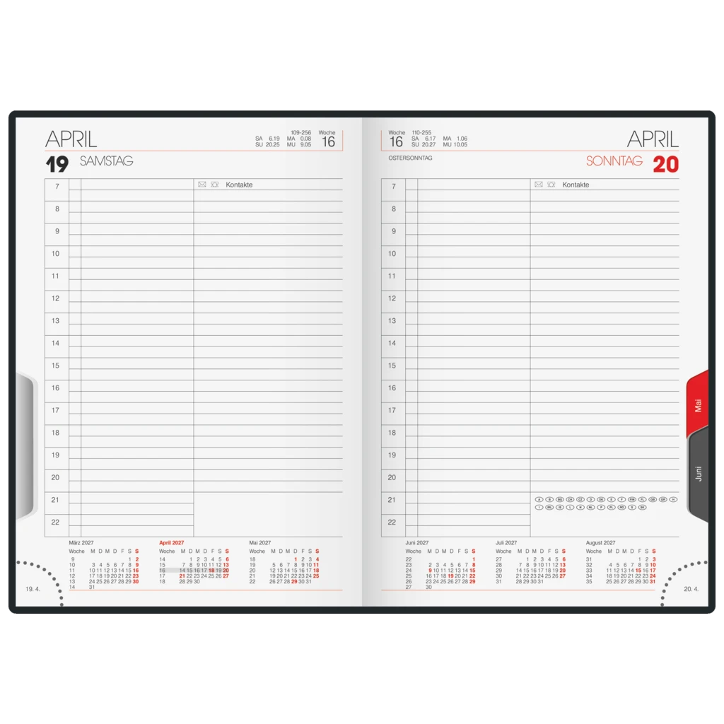 Buchkalender Mod. 765 2027 | A5, Kunststoff, stratossilber
