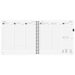 Buchkalender Mod. 766 2027 | 21×20,5 cm, Karton, schwarz