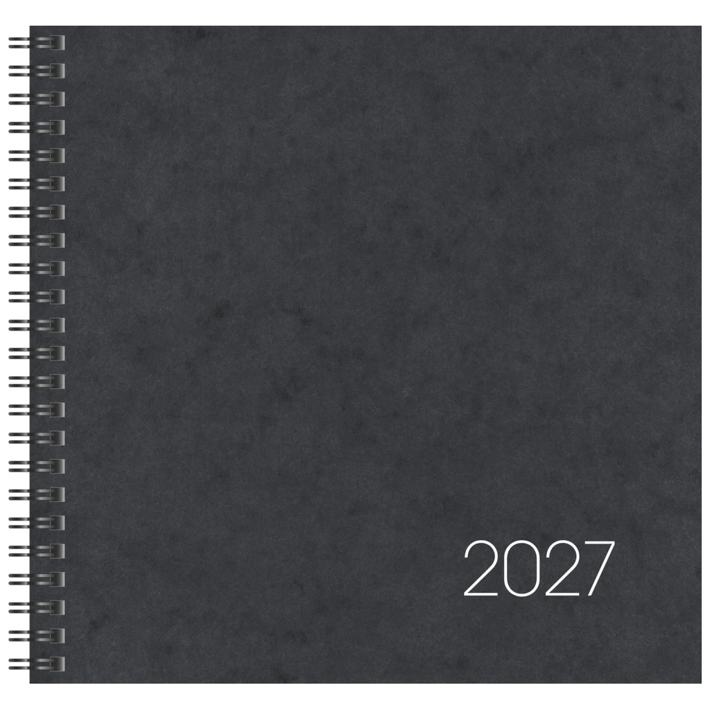 Buchkalender Mod. 766 2027 | 21×20,5 cm, Karton, schwarz