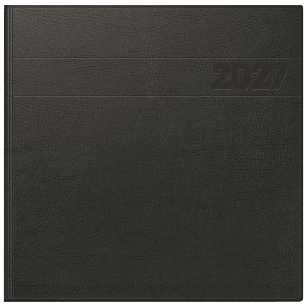 Buchkalender Mod. 766 2027 | 21×20,5 cm, Kunststoff, schwarz