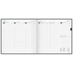 Buchkalender Mod. 766 2027 | 21×20,5 cm, Kunststoff, schwarz