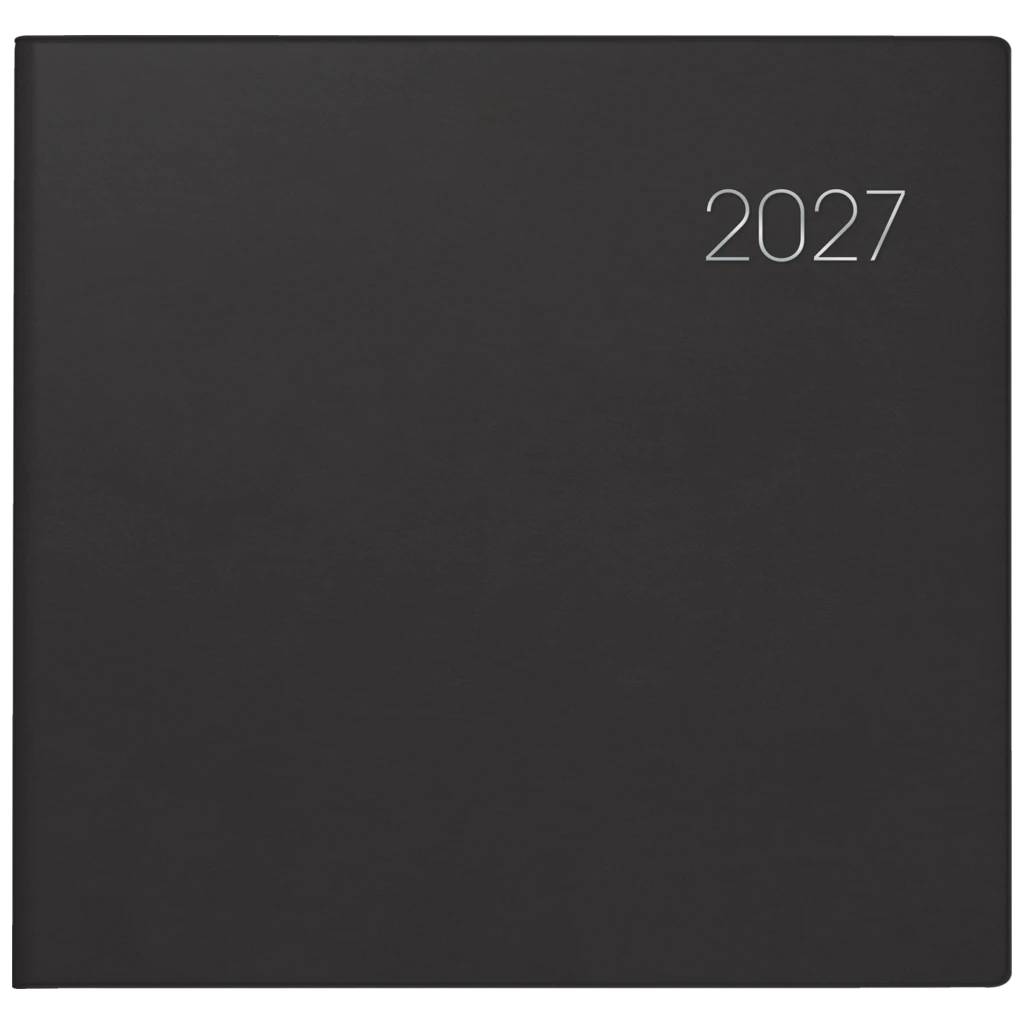 Buchkalender Mod. 766 2027 | 21×20,5 cm, Kunststoff, schwarz