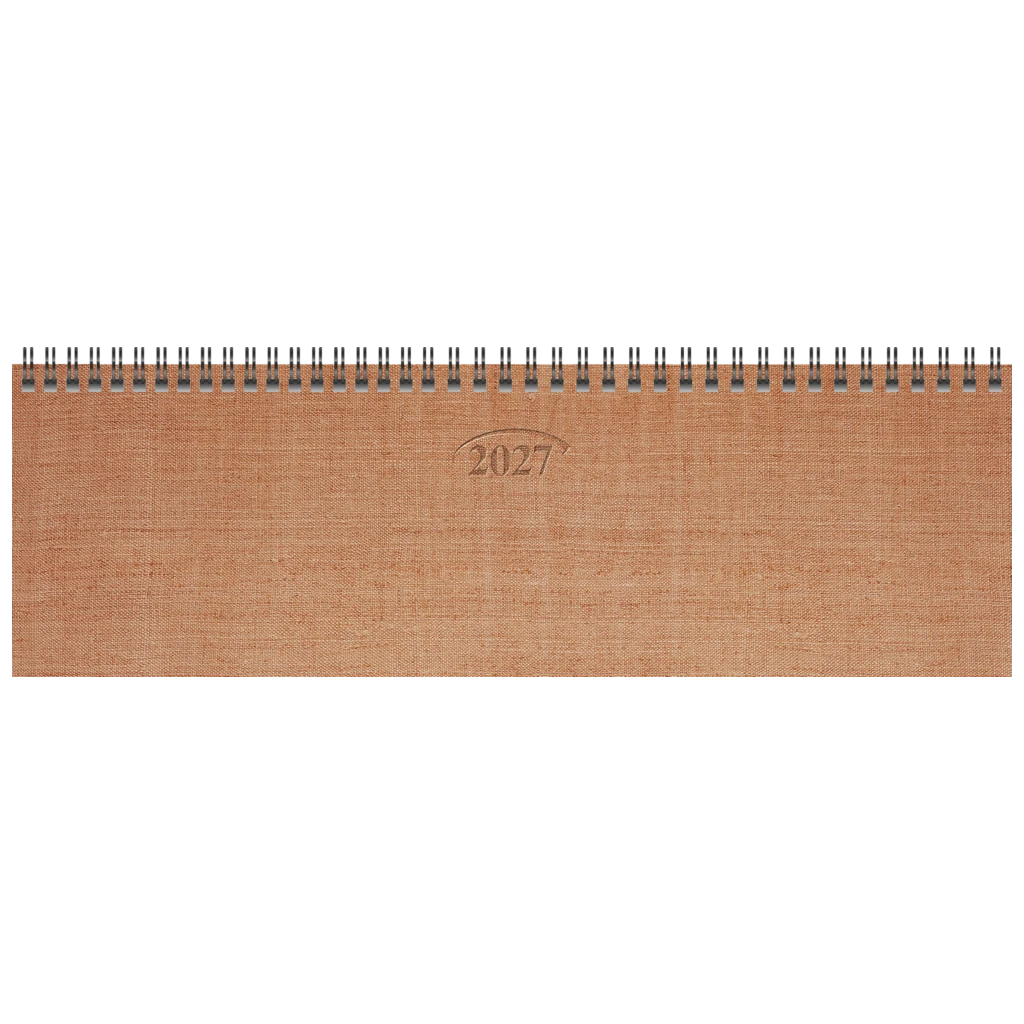 Querterminbuch Mod. 771 2027 | 32,6×10,2 cm, Karton, kupfer