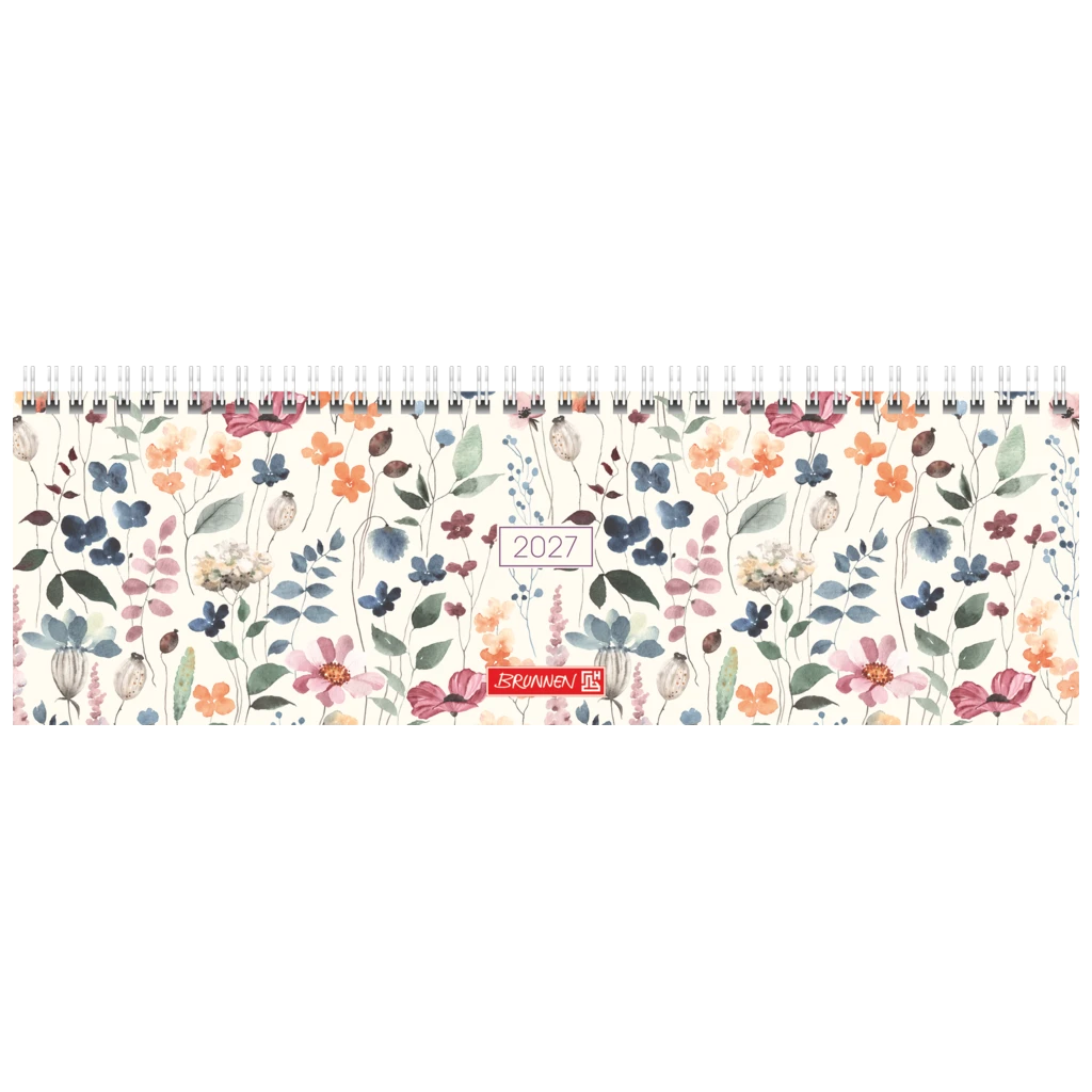 Querterminbuch Mod. 771 2027 „Watercolour“ | 326×102 mm, Karton