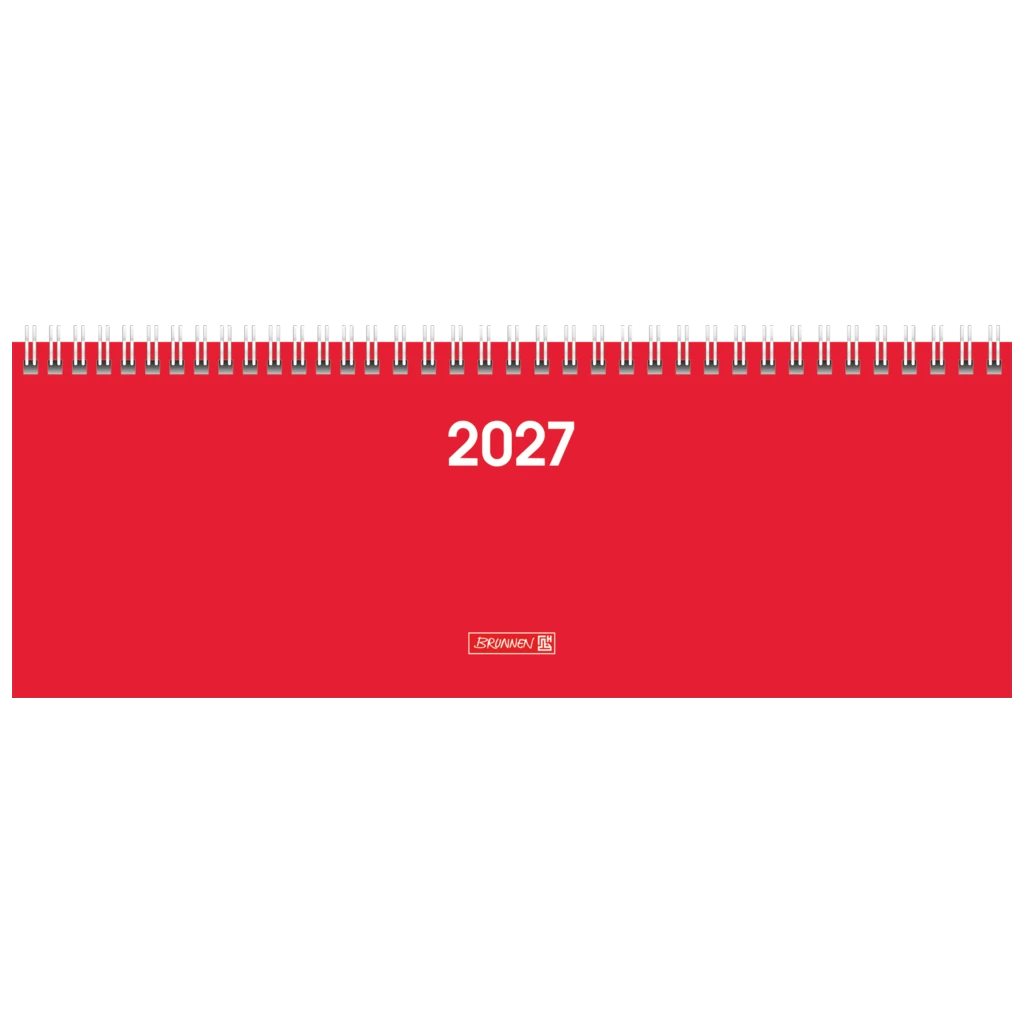 Querterminbuch Colour Line Mod. 772 2027 | 297×105 mm, Karton, rot