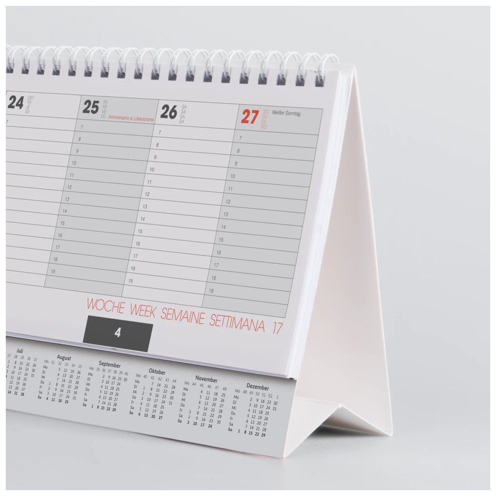Querterminbuch Mod. 772 2027 | 297×105 mm, Karton, schwarz