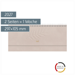 Querterminbuch Mod. 772 2027 | 297×105 mm, Karton, hanf