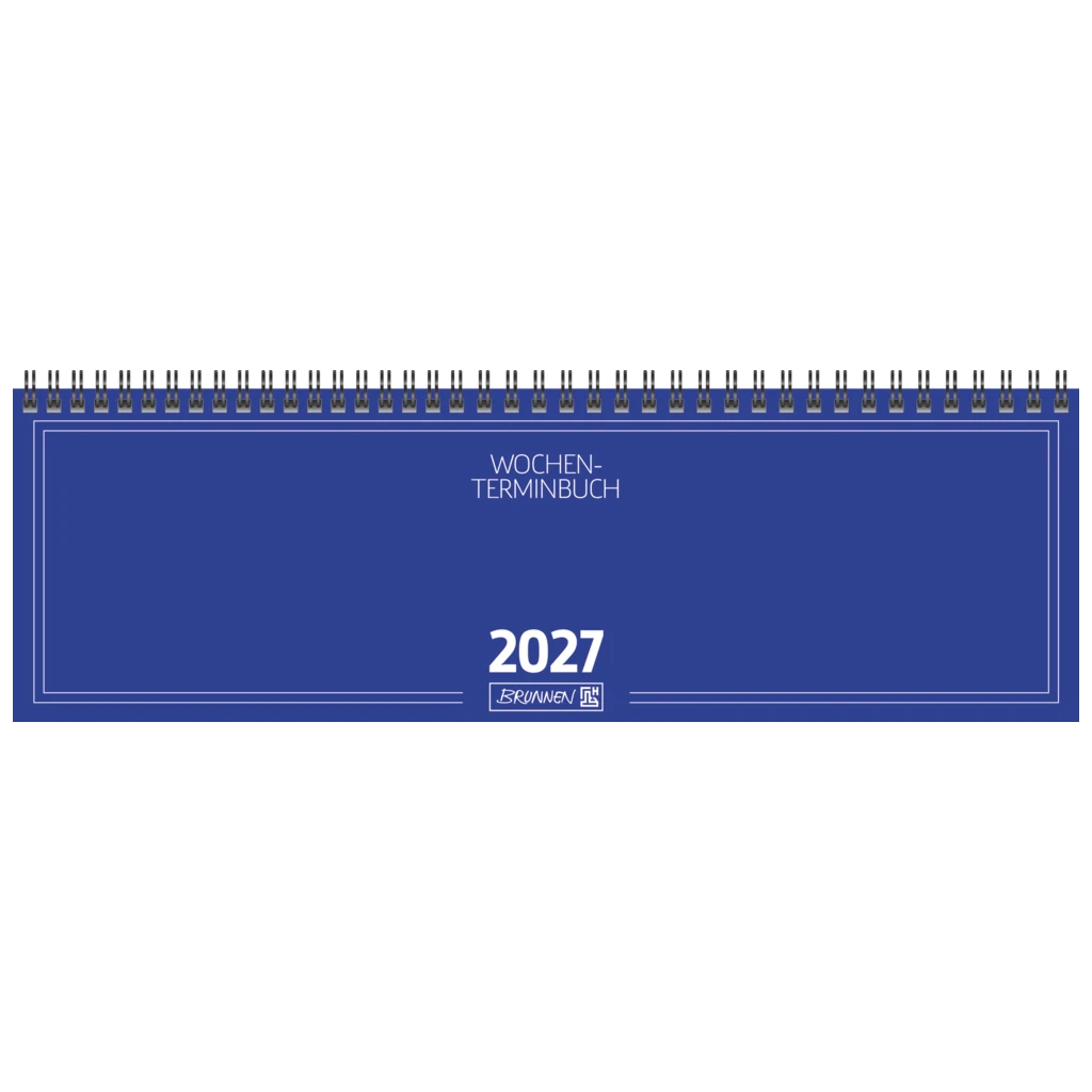 Querterminbuch Mod. 774 2027 | 326×102 mm, Karton, blau