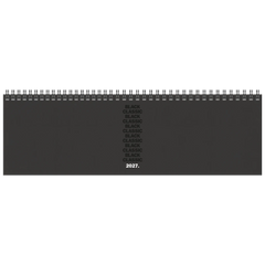 Querterminbuch Mod. 774 2027 „Black Classic“ | 326×102 mm, Kunststoff