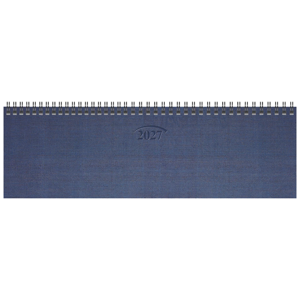 Querterminbuch Mod. 777 2027 | 326×102 mm, Karton, blau